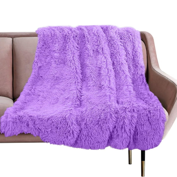 Teal Blue 60 x 80 LOCHAS Super Soft Shaggy Faux Fur Blanket Plush Fuzzy Bed Throw Decorative Washable Cozy Sherpa Fluffy Blankets for Couch Chair Sofa 